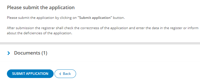 Confirmed share capital contribution OÜ in the Estonian Business Register